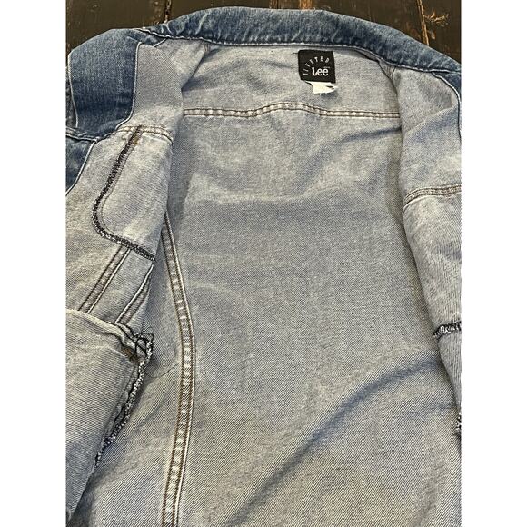 Vintage Lee Riveted Denim Jacket XXL USA Made 90s Trucker Jean Coat - Picture 3 of 6